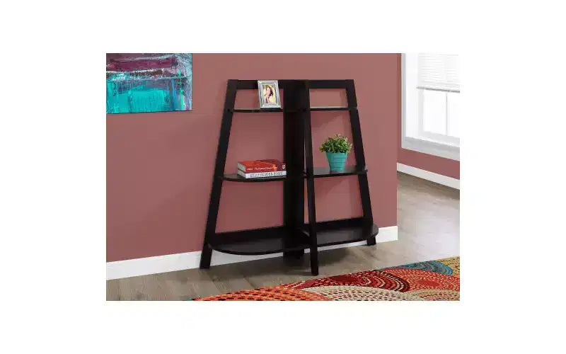 TUYOHW Libreria Moderna a Scala a 3 Ripiani, Libreria Aperta, Scaffale in Legno, Scaffale per Libri per Piccoli Spazi, Soggiorno, Camera da Letto, Ufficio