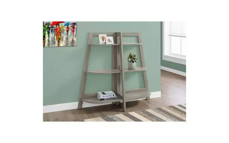 TUYOHW Libreria Moderna a Scala a 3 Ripiani, Libreria Aperta, Scaffale in Legno, Scaffale per Libri per Piccoli Spazi, Soggiorno, Camera da Letto, Ufficio
