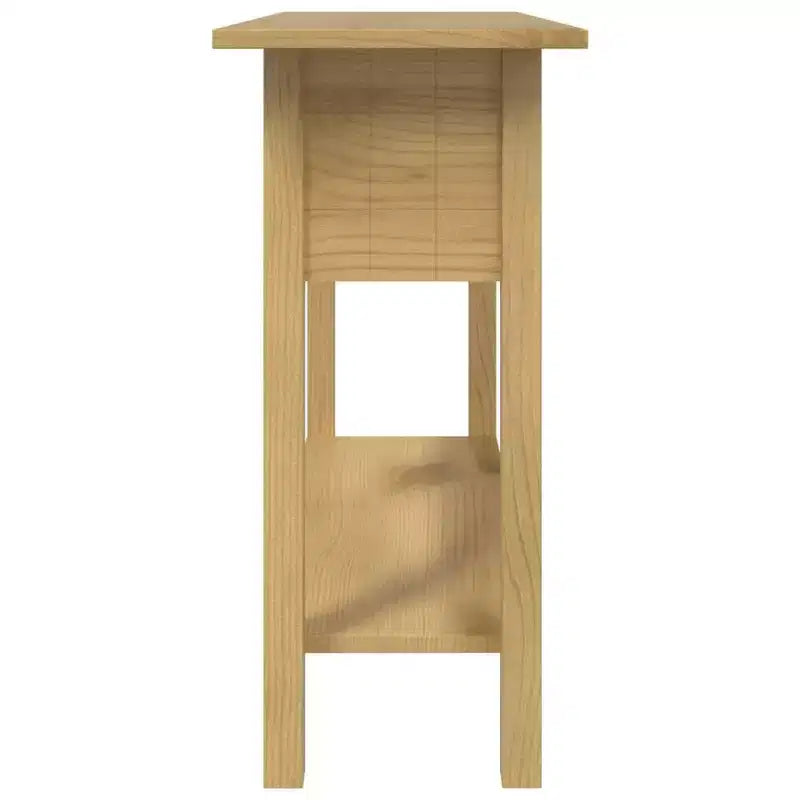 vidaXL Tavolo Consolle Marrone in Pino Massiccio Cerato 93 x 34,5 x 73 cm