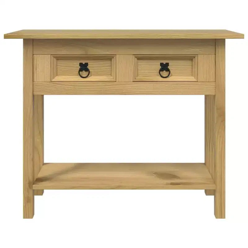 vidaXL Tavolo Consolle Marrone in Pino Massiccio Cerato 93 x 34,5 x 73 cm