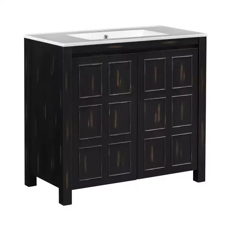 Mobile lavabo da bagno 72 pollici con doppi lavandini, Mobile lavabo combinato con ante a chiusura ammortizzata e ripiano regolabile, Espresso