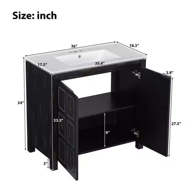 Mobile lavabo da bagno 72 pollici con doppi lavandini, Mobile lavabo combinato con ante a chiusura ammortizzata e ripiano regolabile, Espresso