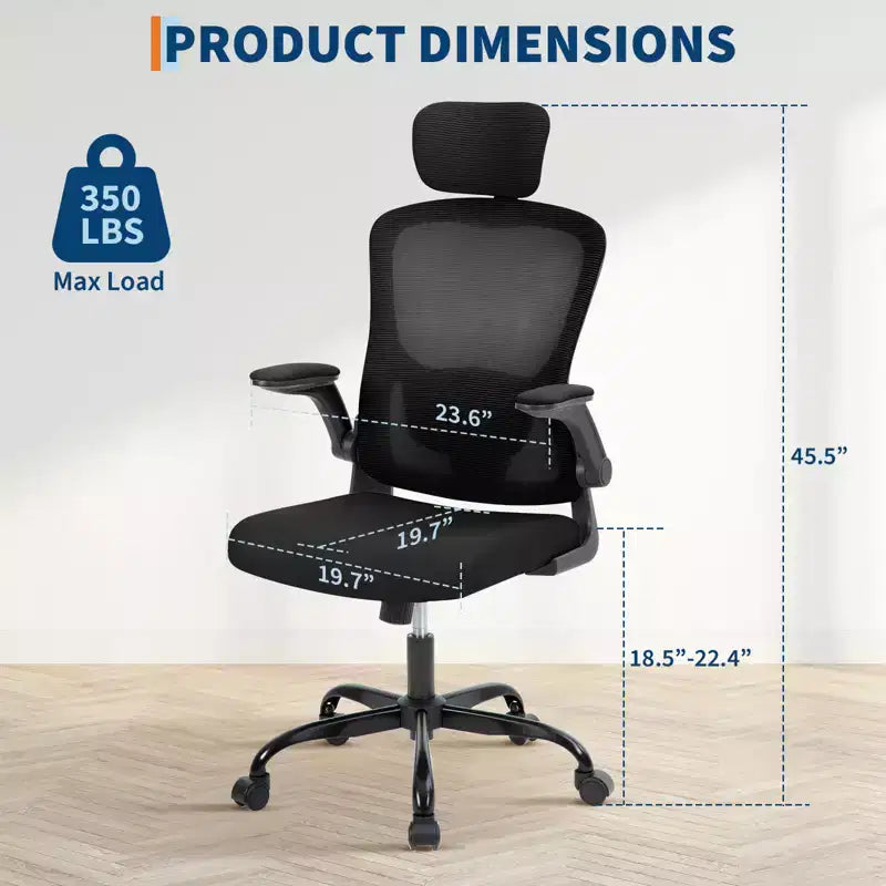 Sedia da Ufficio Ergonomica Premium in Rete Grigia - Poggiatesta Regolabile e Schienale Reclinabile, Girevole a 360° - Ruote Silenziose, Delicata sulla Pelle e Durevole