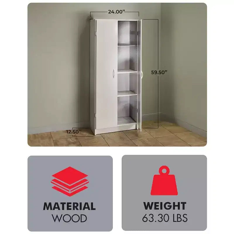 Dispensa da Cucina con Ripiani Regolabili ClosetMaid, Grigia