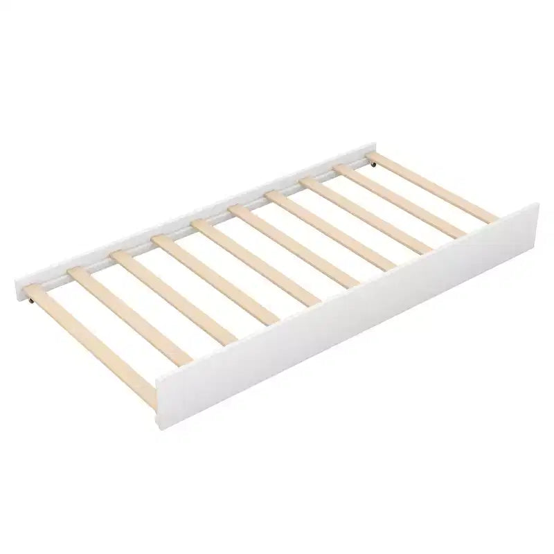 Luxystar Letto a Capanna in Legno, Piazza e Mezza con Letto Estraibile, Bianco
