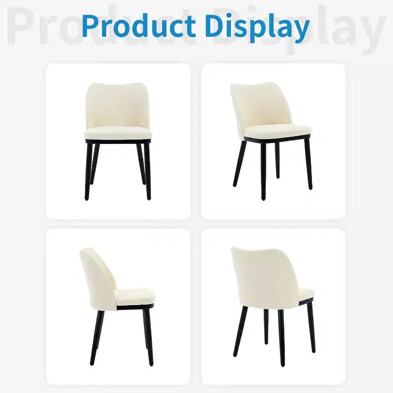 Sedie da pranzo set da 2, sedie laterali imbottite in tessuto con seduta imbottita e gambe in legno, sedie da pranzo moderne per cucina, soggiorno