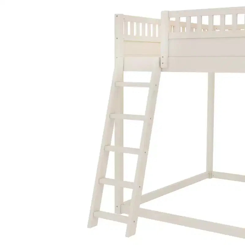 Bellemave Letto a soppalco con testiera imbottita e scaffali portaoggetti, Struttura letto a soppalco in legno massello con scaletta e scivolo per bambini