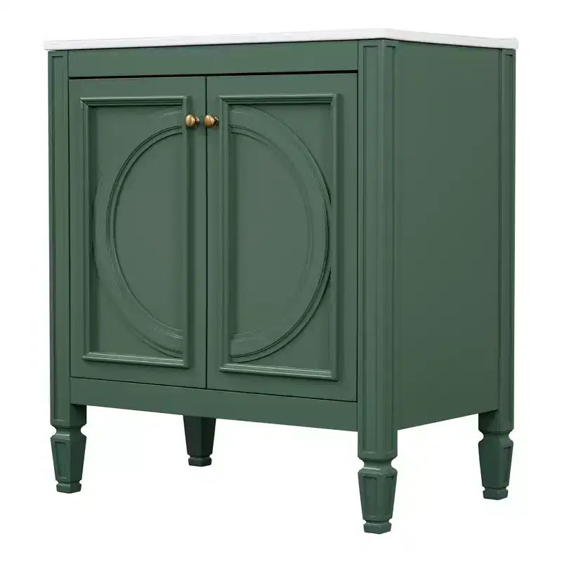 Mobile bagno con lavabo integrato, 30 pollici, mobiletto contenitore con cassetto e ripiano anta, lavabo singolo