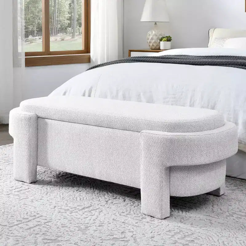 Panca in ciniglia con ampio spazio contenitivo per soggiorno, ingresso, camera da letto, corridoio, appartamento, salotto, pouf imbottito