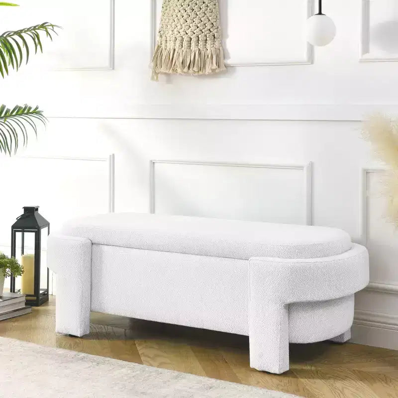 Panca in ciniglia con ampio spazio contenitivo per soggiorno, ingresso, camera da letto, corridoio, appartamento, salotto, pouf imbottito