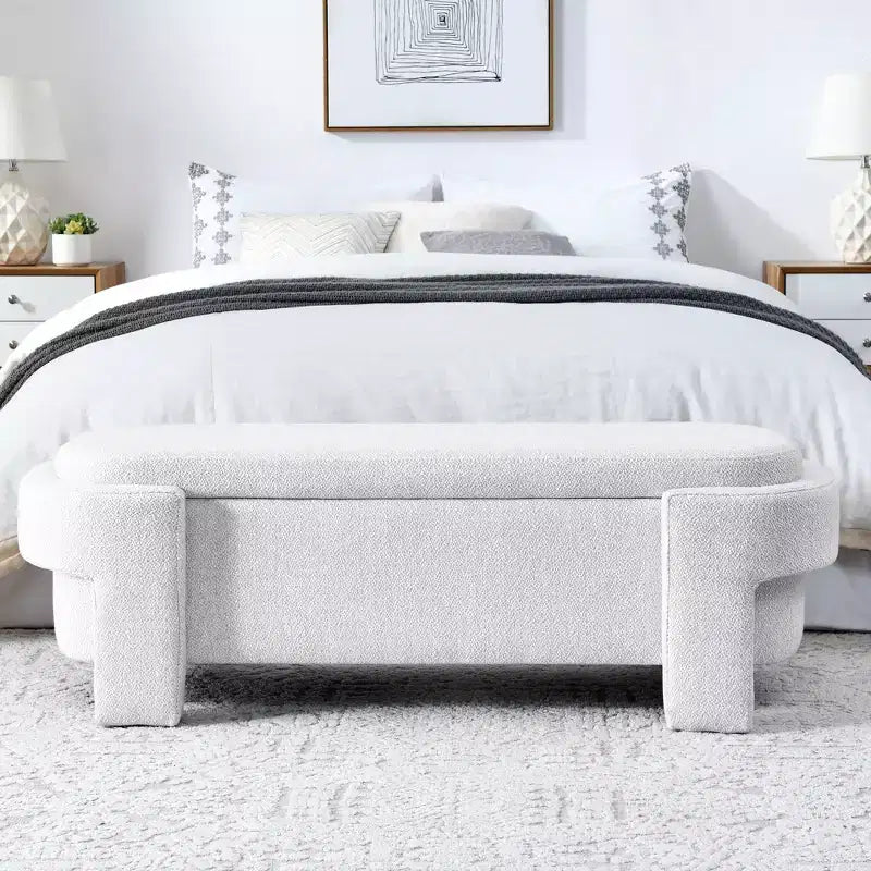 Panca in ciniglia con ampio spazio contenitivo per soggiorno, ingresso, camera da letto, corridoio, appartamento, salotto, pouf imbottito