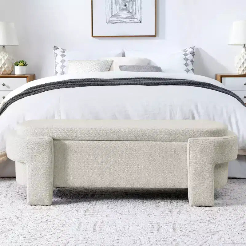 Panca in ciniglia con ampio spazio contenitivo per soggiorno, ingresso, camera da letto, corridoio, appartamento, salotto, pouf imbottito