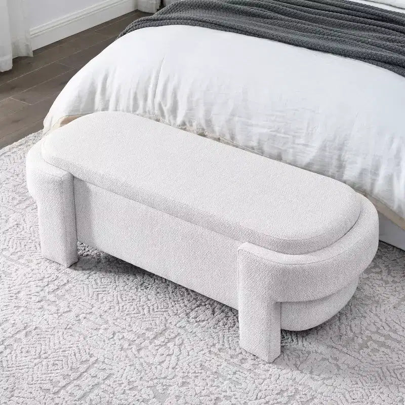 Panca in ciniglia con ampio spazio contenitivo per soggiorno, ingresso, camera da letto, corridoio, appartamento, salotto, pouf imbottito