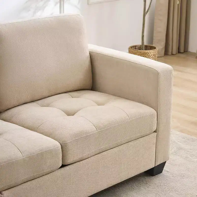 Divano a 3 posti oversize da 89 pollici, divano imbottito in tessuto ciniglia con braccioli larghi, poggiatesta rimovibile e tasche laterali per riporre oggetti per la casa e l'ufficio