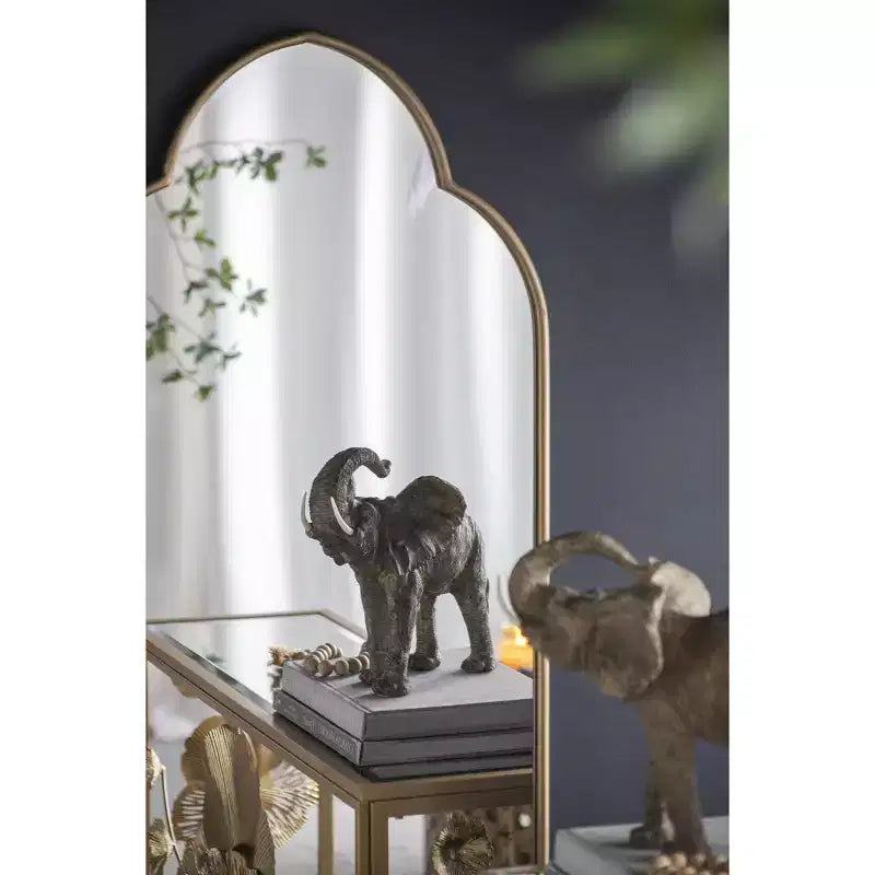 TUYOHW Specchio da Parete Decorativo Moderno con Bordo in Legno, Elegante Specchio da Toilette per Camera da Letto e Soggiorno