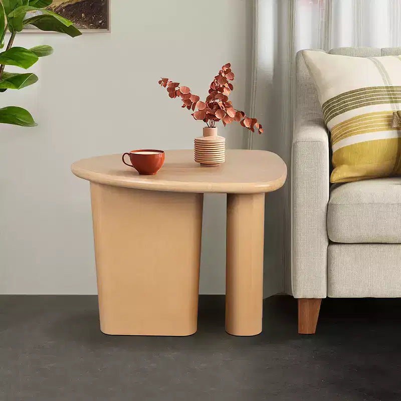 Tavolino finale in legno, tavolino piccolo con piano affusolato, semplice tavolino da caffè per soggiorno, camera da letto, divano, tavolino d'accento per la casa