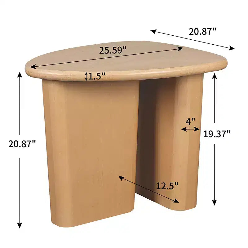 Tavolino finale in legno, tavolino piccolo con piano affusolato, semplice tavolino da caffè per soggiorno, camera da letto, divano, tavolino d'accento per la casa