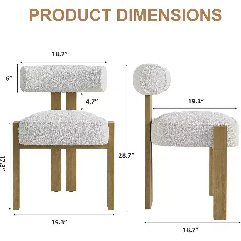 Sedie da pranzo imbottite, sedie moderne con schienale curvo ergonomico, sedie da cucina con gambe in legno per sala da pranzo, soggiorno