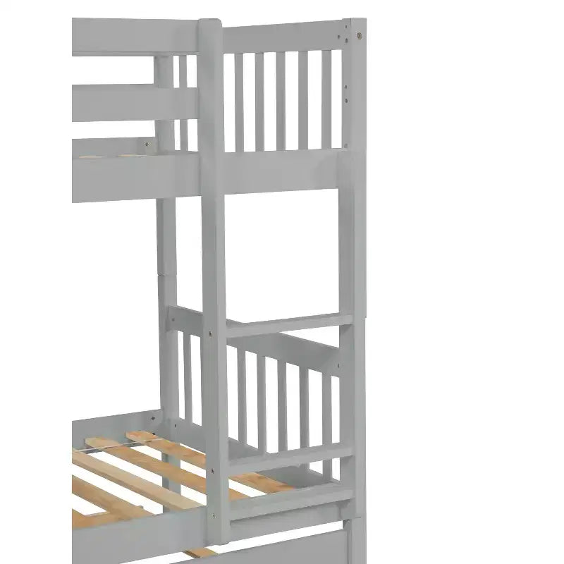 Luxystar Letto a Castello Moderno in Legno con Letto Estraibile, Convertibile in 2 Letti Singoli
