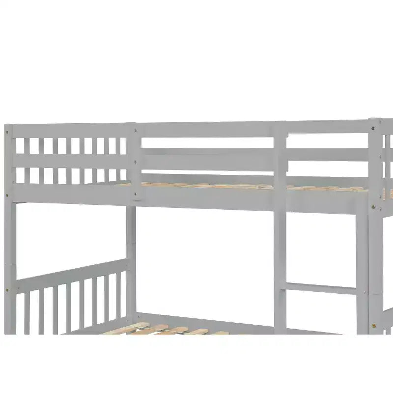 Luxystar Letto a Castello Moderno in Legno con Letto Estraibile, Convertibile in 2 Letti Singoli