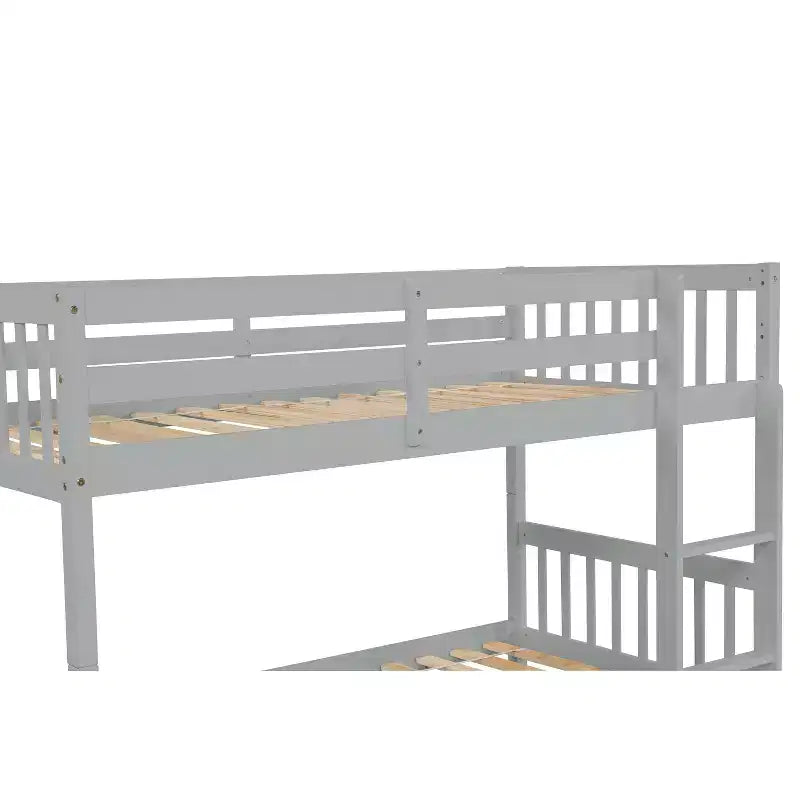 Luxystar Letto a Castello Moderno in Legno con Letto Estraibile, Convertibile in 2 Letti Singoli