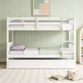 Luxystar Letto a Castello Moderno in Legno con Letto Estraibile, Convertibile in 2 Letti Singoli