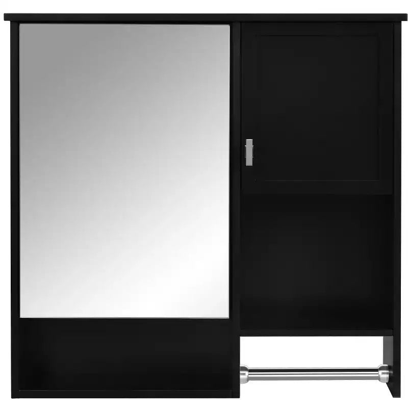 CASAINC Armadietto a Specchio per Bagno con Montaggio a Parete 29'' x 28'' con Barra Portasciugamani