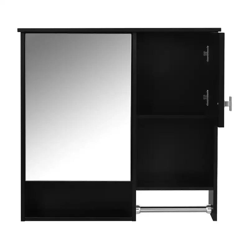 CASAINC Armadietto a Specchio per Bagno con Montaggio a Parete 29'' x 28'' con Barra Portasciugamani