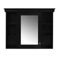 CASAINC 35 x 28 Wall Mounted Medicine Cabinet with Mirror Door and 6 Open Shelves, Modern Bathroom Cabinet