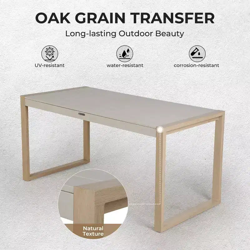 GRANDPATIO 3-Piece Outdoor Dining Set - Seats 2 Faux Wood Finish for Patio