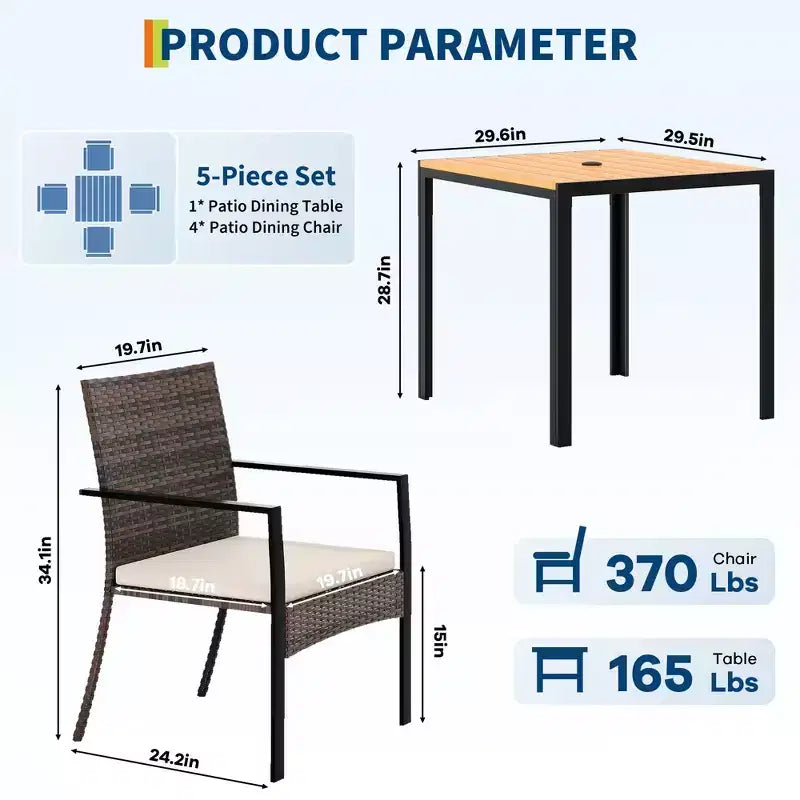 Outdoor Patio Dining Set