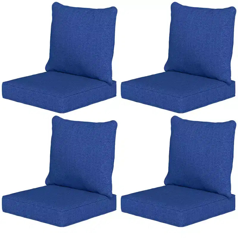 8 Cuscini per Sedia da Giardino con Seduta e Schienale, Set di Cuscini di Ricambio per Sedie Resistenti allo Sbiadimento