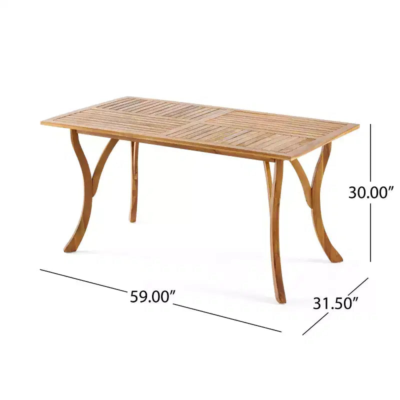 Set da pranzo da esterno Christopher Knight Home Coralie a 7 pezzi in vimini rustico intrecciato e legno di acacia