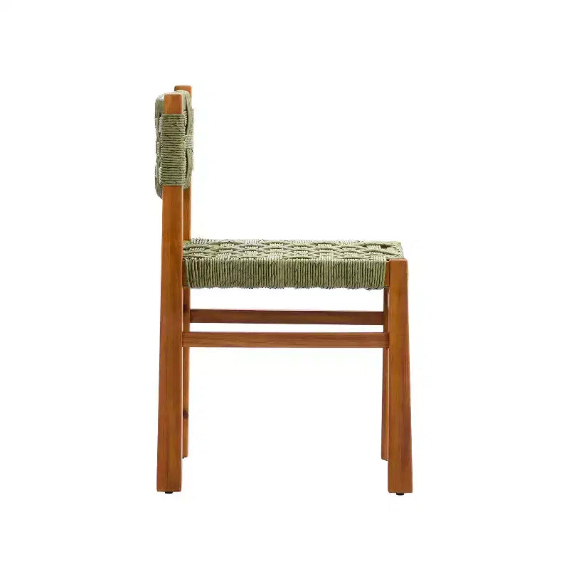 Christopher Knight Home Danette Set da pranzo da 7 pezzi da esterno rustico in vimini intrecciato e legno di acacia