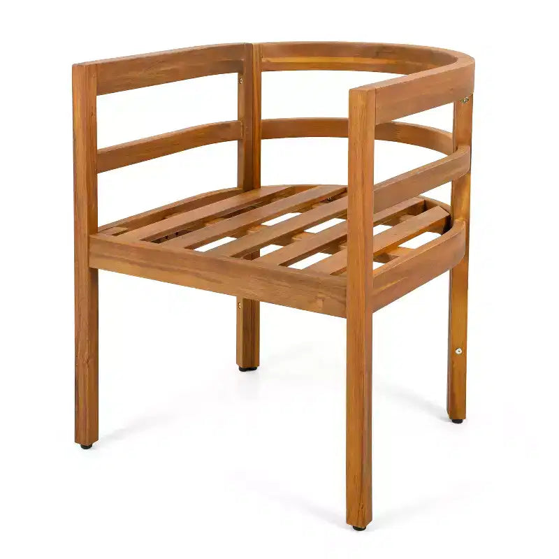 Christopher Knight Home Bennett Patio set da 7 pezzi rustico in legno di acacia, tavolo da pranzo allungabile e sedie con cuscini