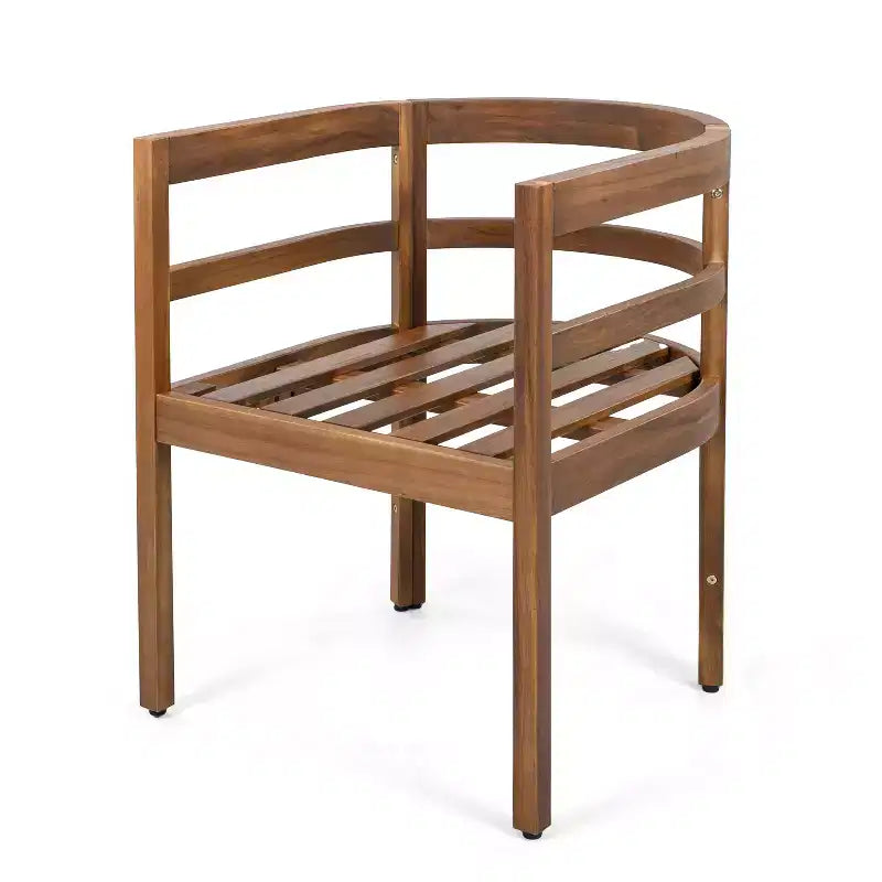 Christopher Knight Home Bennett Patio set da 7 pezzi rustico in legno di acacia, tavolo da pranzo allungabile e sedie con cuscini