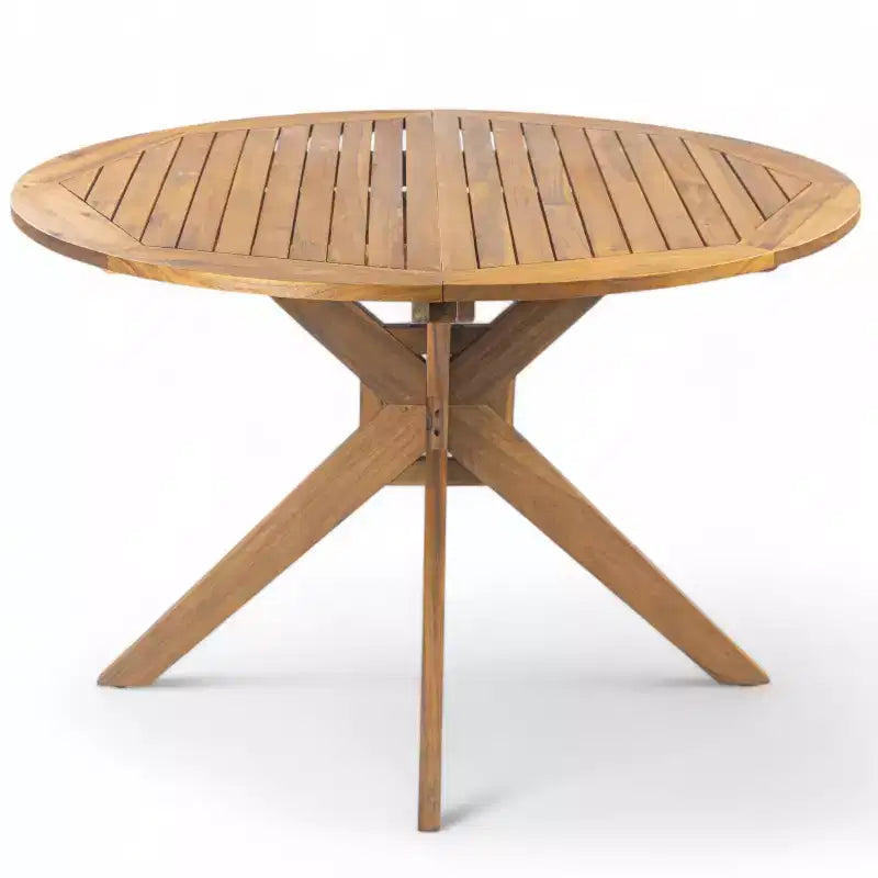 Christopher Knight Home Evren Set da 5 Pezzi Tavolo da Pranzo con Doghe in Legno di Acacia e Sedie da Pranzo Moderne in Alluminio per Esterni