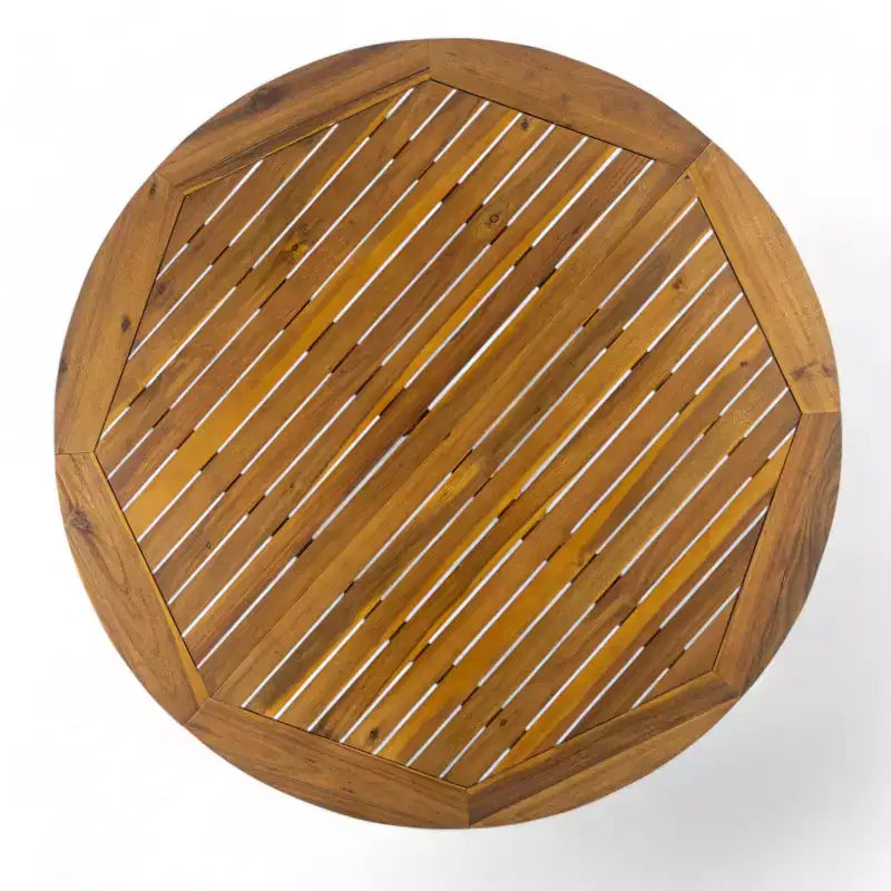Christopher Knight Home Evren Set da 5 Pezzi Tavolo da Pranzo con Doghe in Legno di Acacia e Sedie da Pranzo Moderne in Alluminio per Esterni