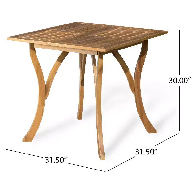 Christopher Knight Home Fra Set da Pranzo 5 Pezzi in Legno di Acacia con Design Intrecciato e a Doghe
