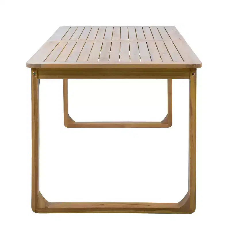 Christopher Knight Home Gavin Patio Set da pranzo moderno in legno di acacia a 5 pezzi con 4 sedie da pranzo in corda in vimini
