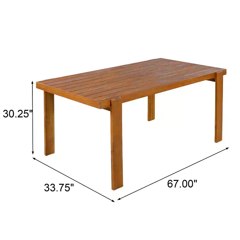 Christopher Knight Home Javier, set da pranzo moderno da 5 pezzi per patio con struttura in acacia, sedute imbottite, schienale rotondo e tavolo a doghe