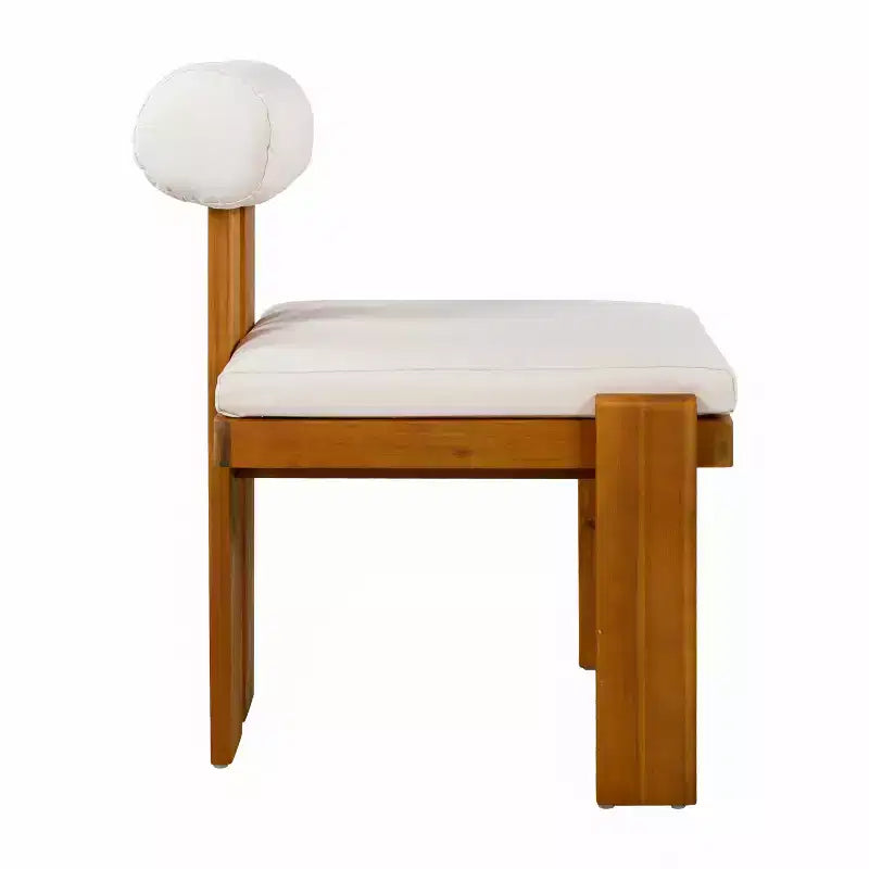Christopher Knight Home Javier, set da pranzo moderno da 5 pezzi per patio con struttura in acacia, sedute imbottite, schienale rotondo e tavolo a doghe