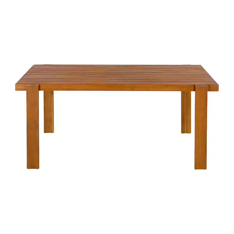 Christopher Knight Home Javier, set da pranzo moderno da 5 pezzi per patio con struttura in acacia, sedute imbottite, schienale rotondo e tavolo a doghe