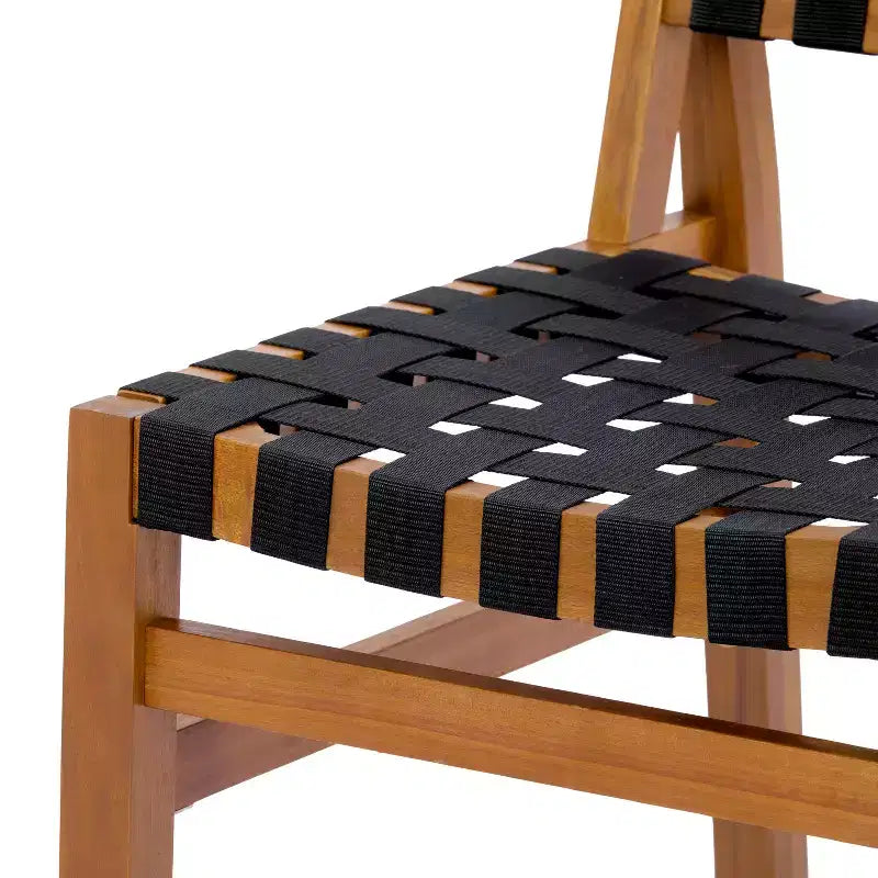 Christopher Knight Home Ratchanon Set da pranzo moderno da esterno da 7 pezzi in legno di acacia con corda intrecciata in PE e tavolo a doghe