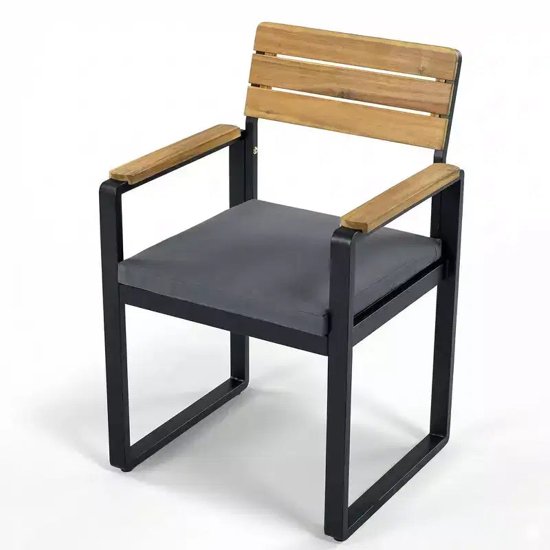 Whisen Set da Pranzo da Esterno 6 Pezzi per 6-7 Persone, Set da Pranzo per Giardino e Patio, 1 Tavolo Rettangolare e 1 Panca e 4 Sedie con Cuscini