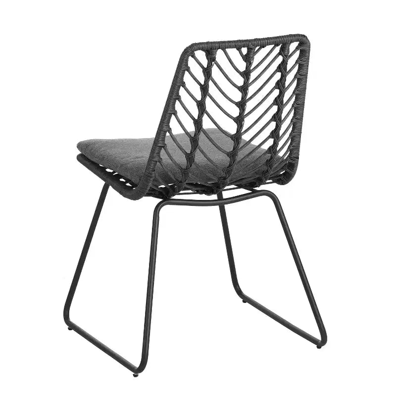 Christopher Knight Home Freya Set da Pranzo da Esterno Moderno di 7 Pezzi in Metallo con Tavolo Ovale e Design in Rattan PE