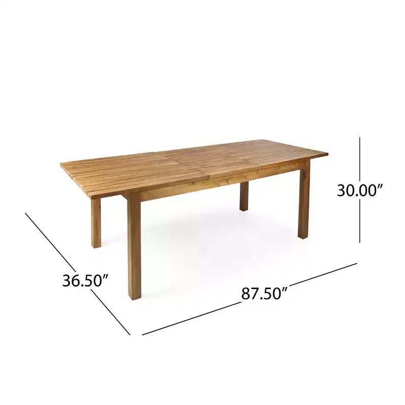 Set da pranzo da esterno Christopher Knight Home Sofia in 7 pezzi in legno di acacia rustico con sedie in rete