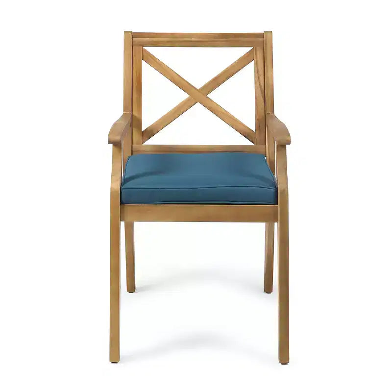 Christopher Knight Home Fiora - Set da pranzo da 7 pezzi in legno di acacia, per esterni, con tavolo allungabile