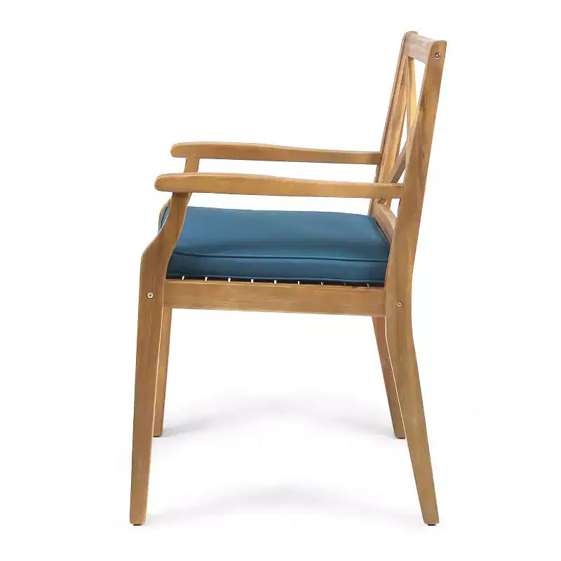 Christopher Knight Home Fiora - Set da pranzo da 7 pezzi in legno di acacia, per esterni, con tavolo allungabile
