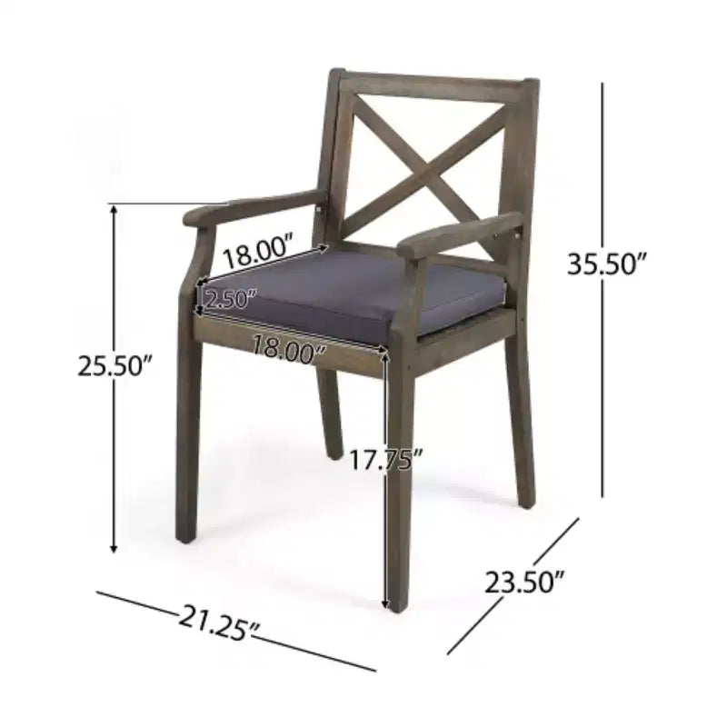 Christopher Knight Home Fiora - Set da pranzo da 7 pezzi in legno di acacia, per esterni, con tavolo allungabile